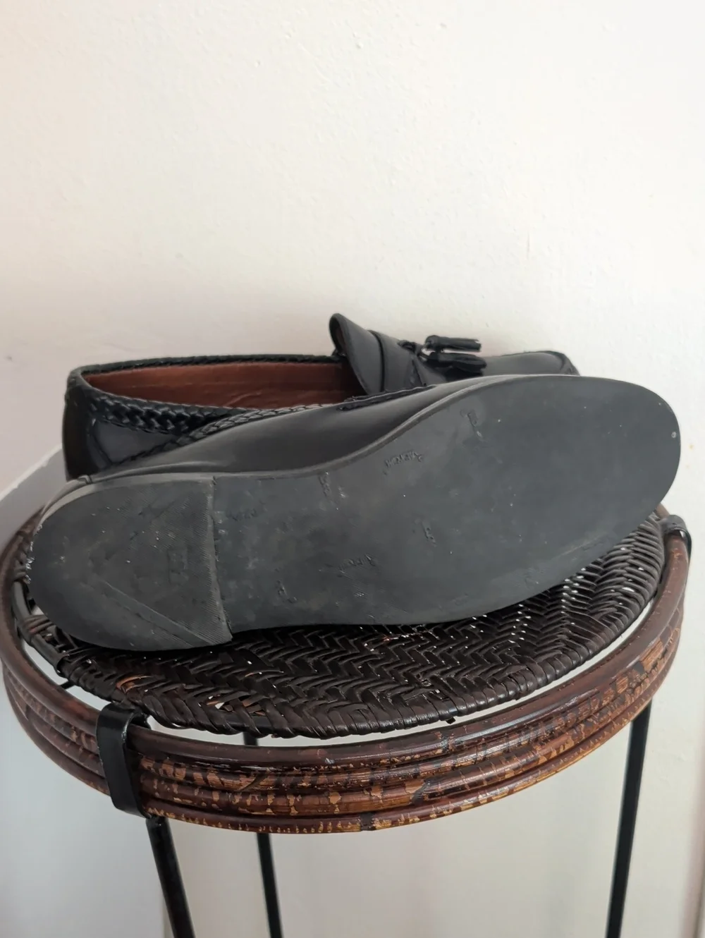 Allen Edmonds Maxfield Tassel Loafer Men Size 13 D Black Leather Moc-Toe